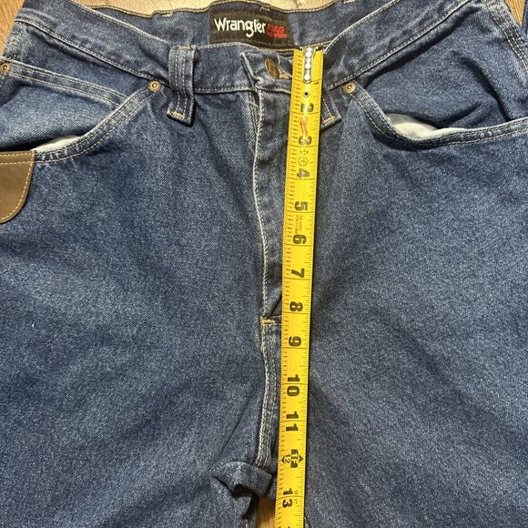 Wrangler Riggs Pants Men 34X32 Blue Denim Jeans Workwear Carpenter Reinforced - Picture 9 of 10